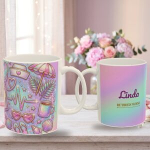 Retirement Mug for Nurse, Personalized Retired Nurse Name, photo 5 of 5