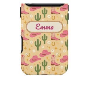 Custom Name Cowgirl Phone Case, Western Cactus and Hat, photo 5 of 5