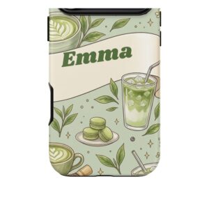 Custom Name Matcha Latte Phone Case, Sage Green, photo 5 of 5
