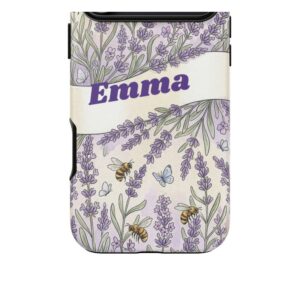 Custom Name Lavender Bee Phone Case, Watercolor, photo 5 of 5