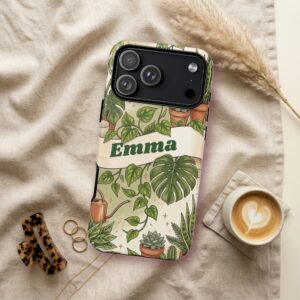 Custom Name Plant Mom Phone Case, Monstera Botanical, photo 3 of 5