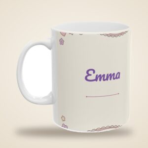 Custom Mug with Name, Pastel Clip Art Design, photo 5 of 5