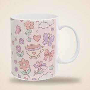 Custom Mug with Name, Pastel Clip Art Design, photo 3 of 5