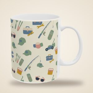 Dad Mug Personalized Name, Cute Pastel Clip Art Coffee Cup, photo 4 of 5