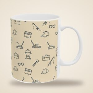 Dad Mug Personalized Name, Minimal Line Art Coffee Cup, photo 4 of 5