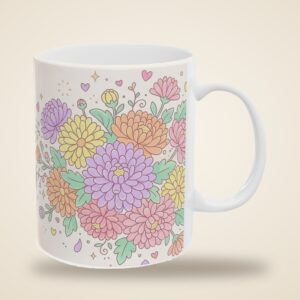 Birth Flower Mug November, Personalized Name, photo 4 of 5