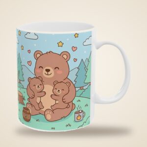 Papa Mug Personalized with Grandkids Names, Papa Bear and Cubs, photo 4 of 5