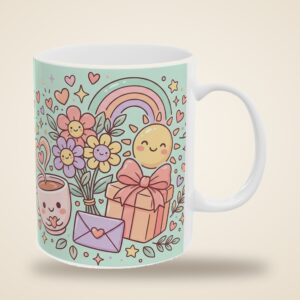 Thank You Mug Personalized with Name, Pastel Kawaii Thank You for All You Do, photo 4 of 5