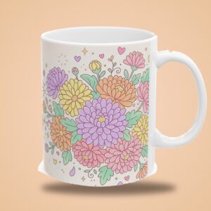 Birth Flower Mug November, Personalized Name, photo 3 of 5