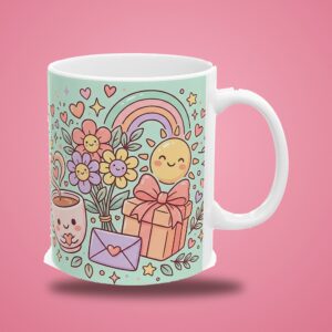 Thank You Mug Personalized with Name, Pastel Kawaii Thank You for All You Do, photo 3 of 5