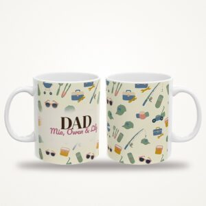Dad Mug Personalized Name, Cute Pastel Clip Art Coffee Cup, photo 3 of 5