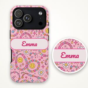 Custom Name Friendship Bracelet Phone Case, Matching BFF, photo 3 of 5