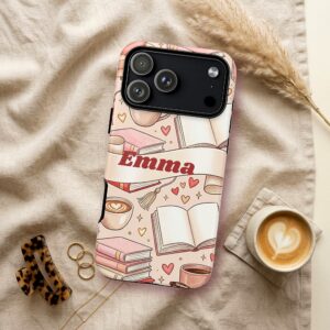 Custom Name Book Lover Phone Case, Cozy Bookish, photo 2 of 5
