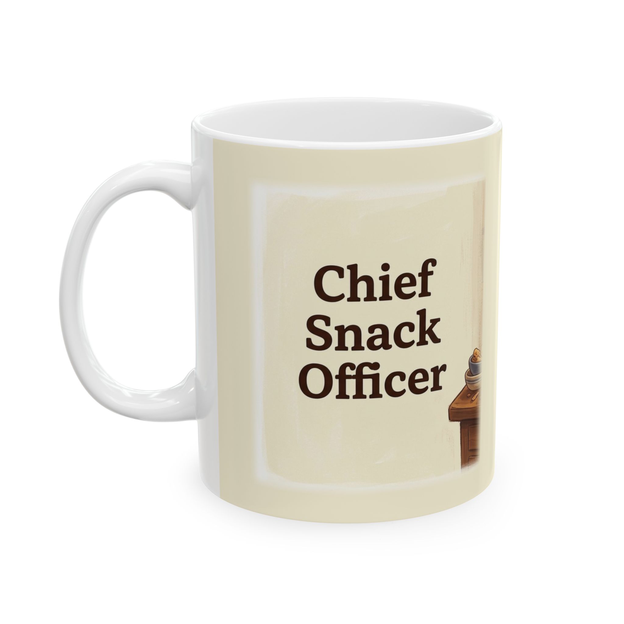 Funny Cat Mug, Chief Snack Officer Coffee Cup, Office Humor Cat Lover Mug - Image 3