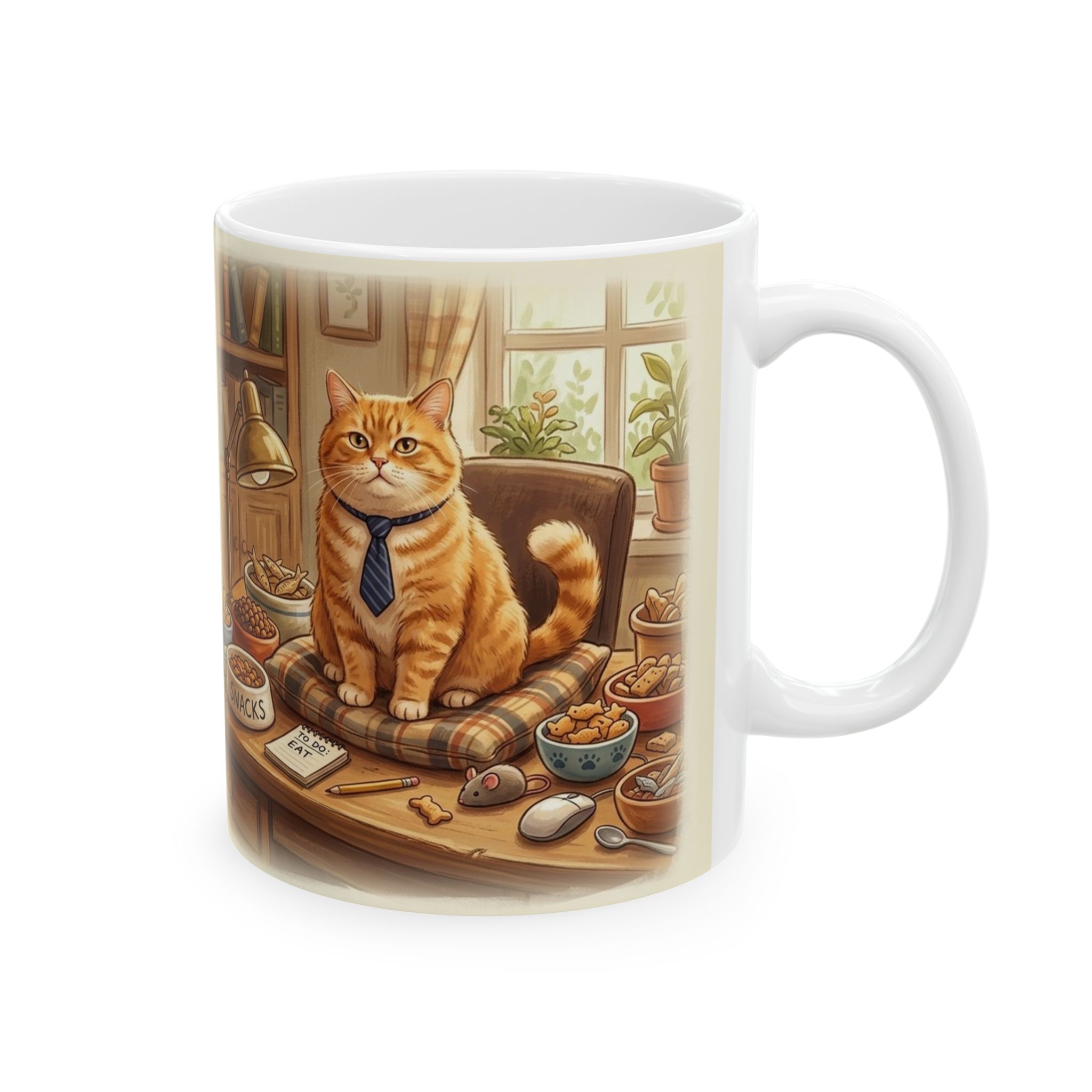 Funny Cat Mug, Chief Snack Officer Coffee Cup, Office Humor Cat Lover Mug - Image 4