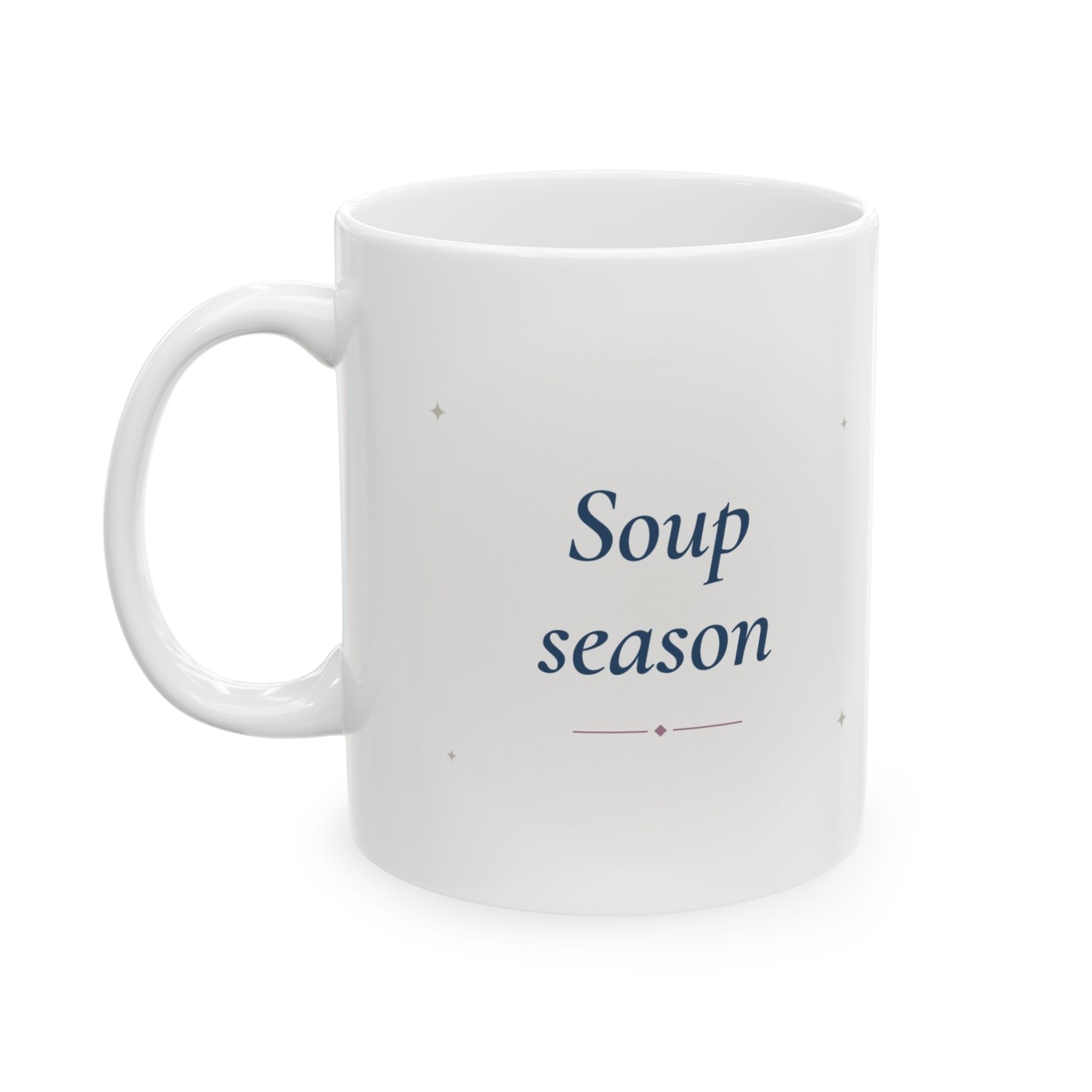 Soup Season Mug, Cozy Winter Kitchen Watercolor Coffee Mug, Soup Lover Cup - Image 3