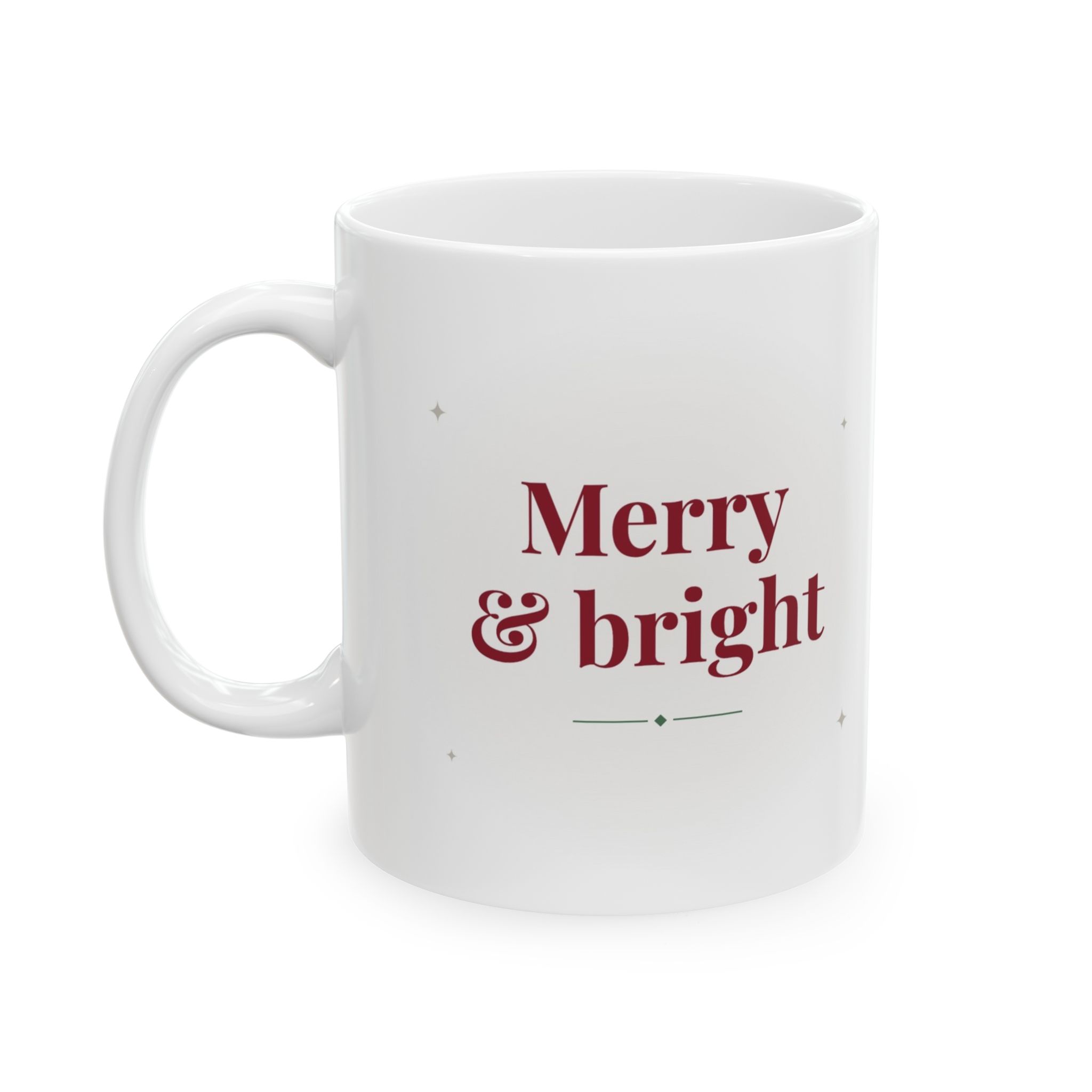 Merry and Bright Mug, Christmas Mushroom Cottagecore Coffee Mug, Festive Holiday Cup - Image 3