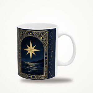 Star Mug, Celestial Arch Card Navy and Gold Coffee Cup