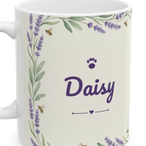 Custom Cat Mug with Your Cat's Name, Ragdoll Cat Lavender Field Personalized Coffee Cup, photo 4 of 5