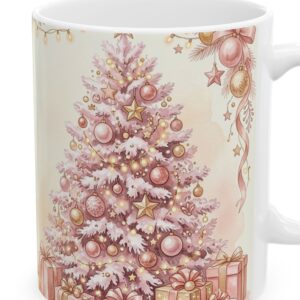 Mimi Mug Personalized with Grandkids Names, Pink Christmas Coffee Cup, photo 3 of 5