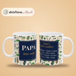 Personalized Papa Golf Mug, Grandkids Names, photo 2 of 5