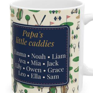 Personalized Papa Golf Mug, Grandkids Names, photo 3 of 5