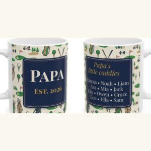 Personalized Papa Golf Mug, Grandkids Names, photo 5 of 5