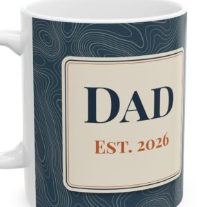 Personalized Topographic Map Dad Mug, Kids Names, photo 4 of 5
