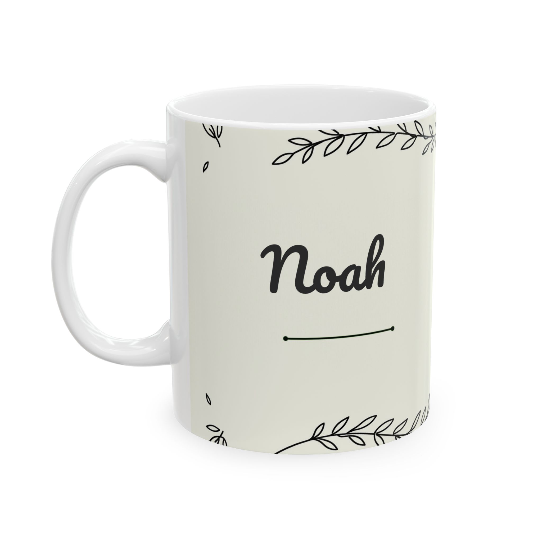 Custom Mug Minimal Line Art Personalized Name Coffee Cup