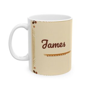 Personalized Coffee Mug Vintage Retro Name Travel Badge Coffee Cup
