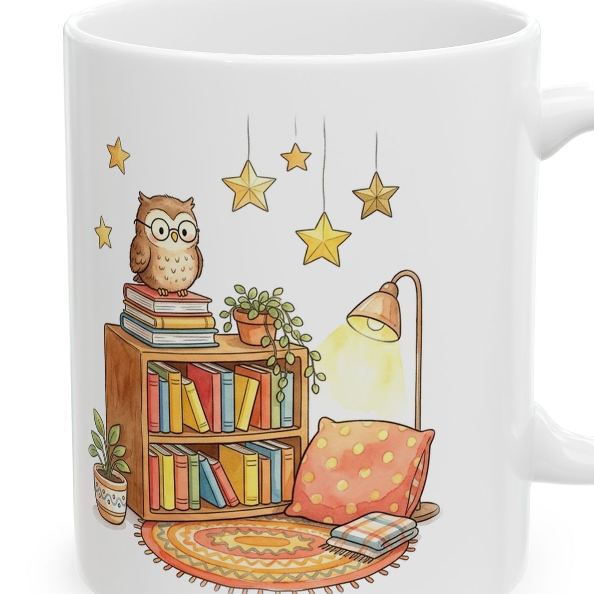 Second Grade Teacher Mug Personalized with Name, Funny Professional Knock-Knock Joke Audience, Owl Reading Nook Teacher Gift - Image 4