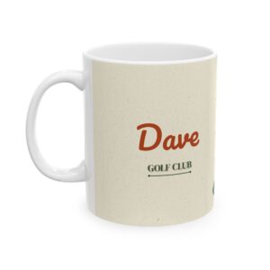 Golf Mug Personalized with Name, Retro 70s Golf Club, 11oz