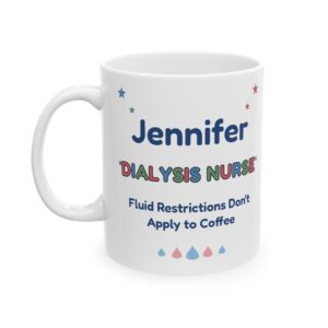Dialysis Nurse Mug Personalized with Name, Funny Fluid Restrictions Don't Apply to Coffee, Kidney Nurse Gift Coffee Cup