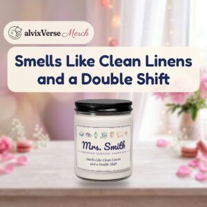 Personalized CNA Candle, Funny Smells Like Clean Linens and a Double Shift, Certified Nursing Assistant Gift Soy Candle