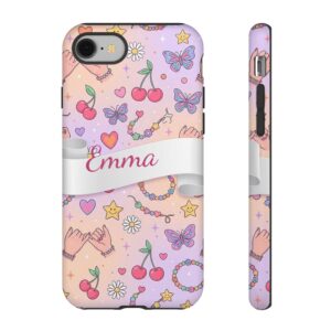 Best Friend Phone Case, Custom BFF Names, Friendship Bracelets, Tough Cover for iPhone 18 Pro Max, 17, Galaxy S26