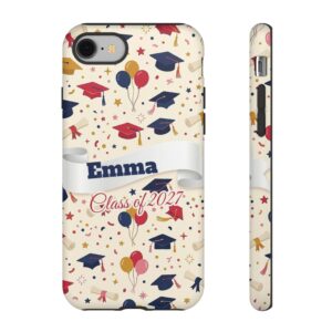 Class of 2027 Phone Case, Custom Name Senior Graduation, Tough Cover for iPhone 18 Pro Max, 17, Galaxy S26