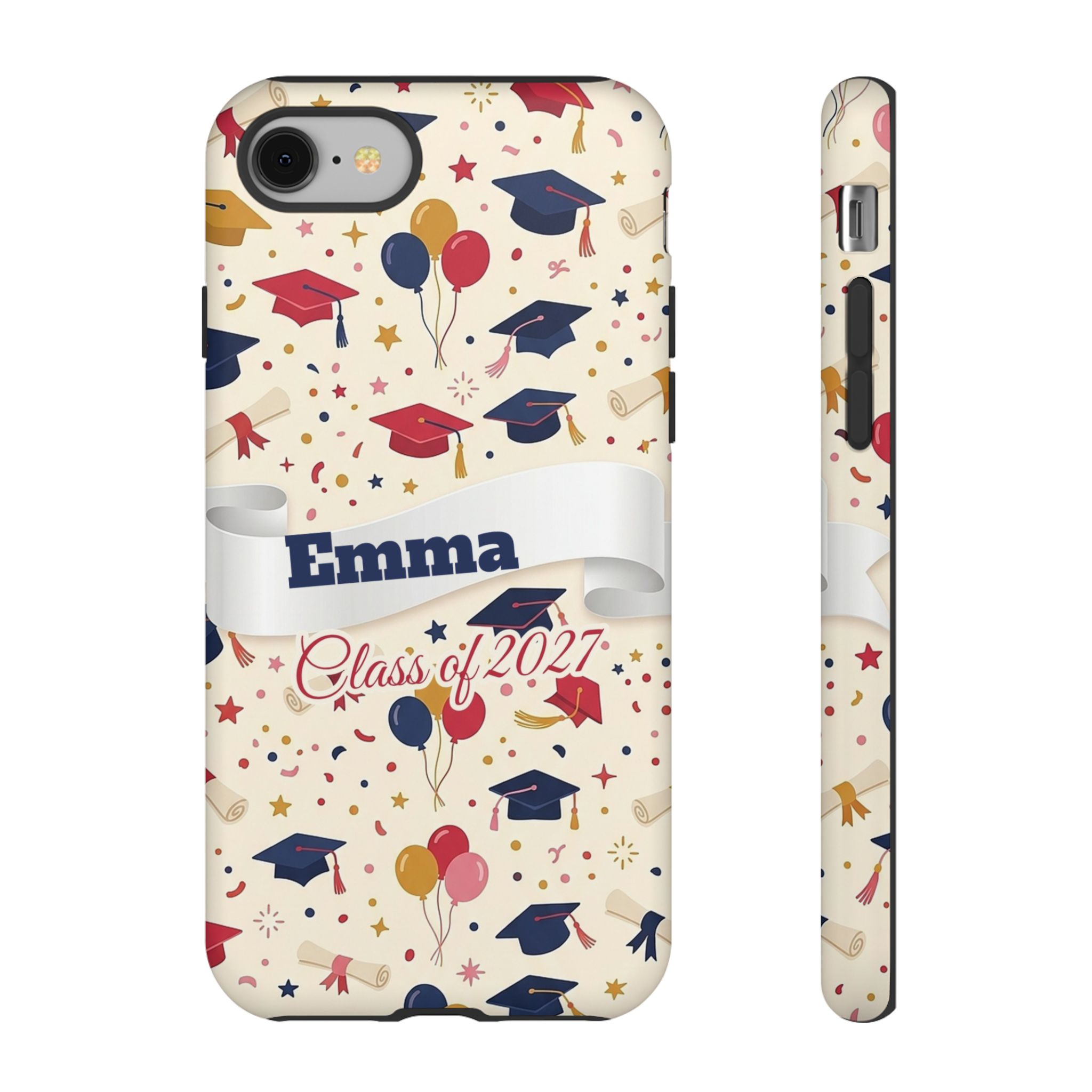 Class of 2027 Phone Case, Custom Name Senior Graduation, Tough Cover for iPhone 18 Pro Max, 17, Galaxy S26