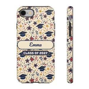 Custom Name Phone Case for iPhone 18 Pro Max, Class of 2027 Senior Grad Tough Case, Personalized Case for iPhone 17 Galaxy S26