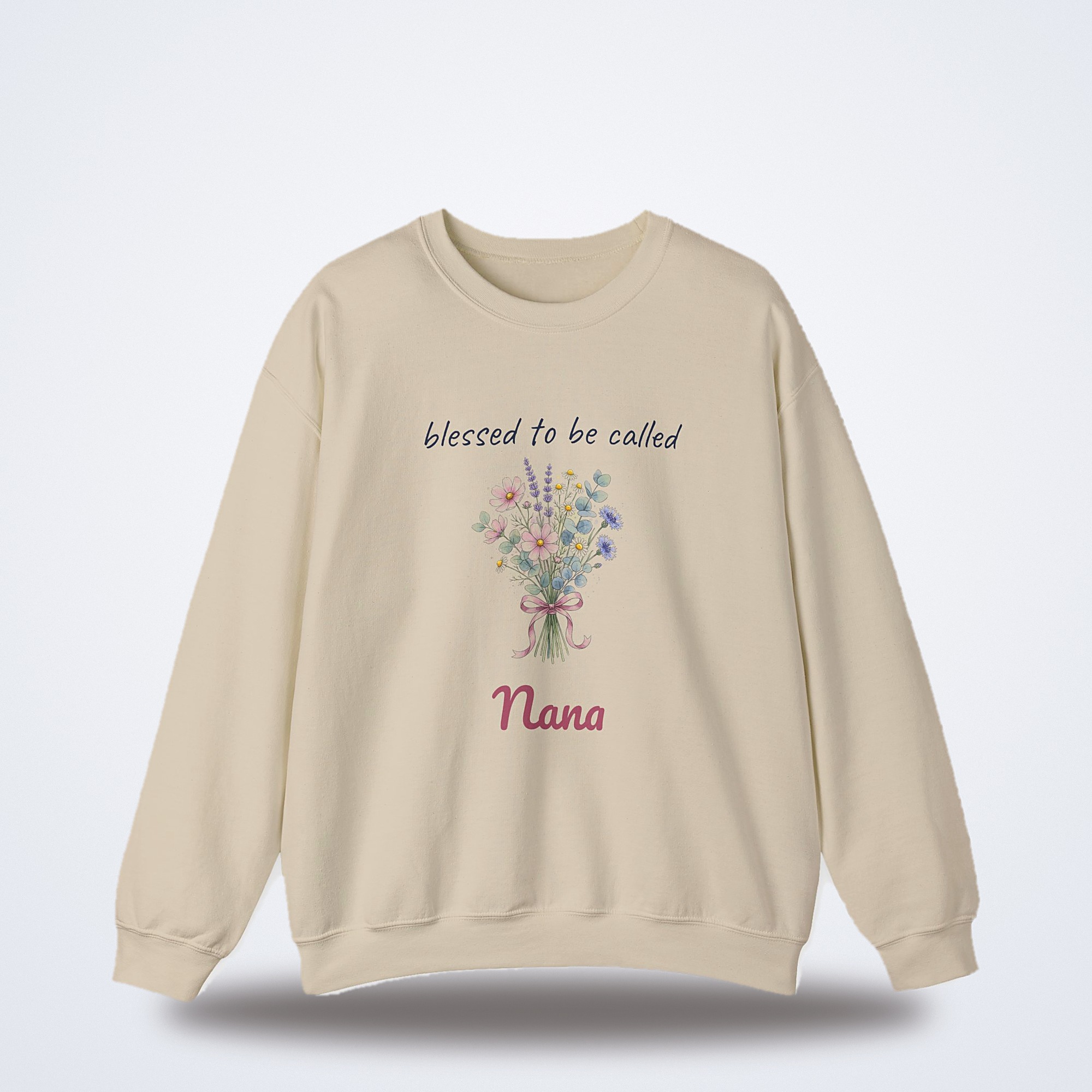Blessed to Be Called Nana Sweatshirt, Personalized Grandma Name Crewneck, Custom Mimi Gigi Sweatshirt, Wildflower Christmas Gift for Grandma - Image 5