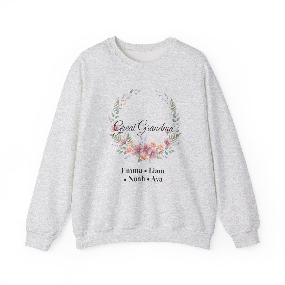 Great Grandma Sweatshirt with Grandkids Names, Personalized Great Grandma Gift, Wildflower Crewneck, Christmas Gift for Great Grandma - Image 2