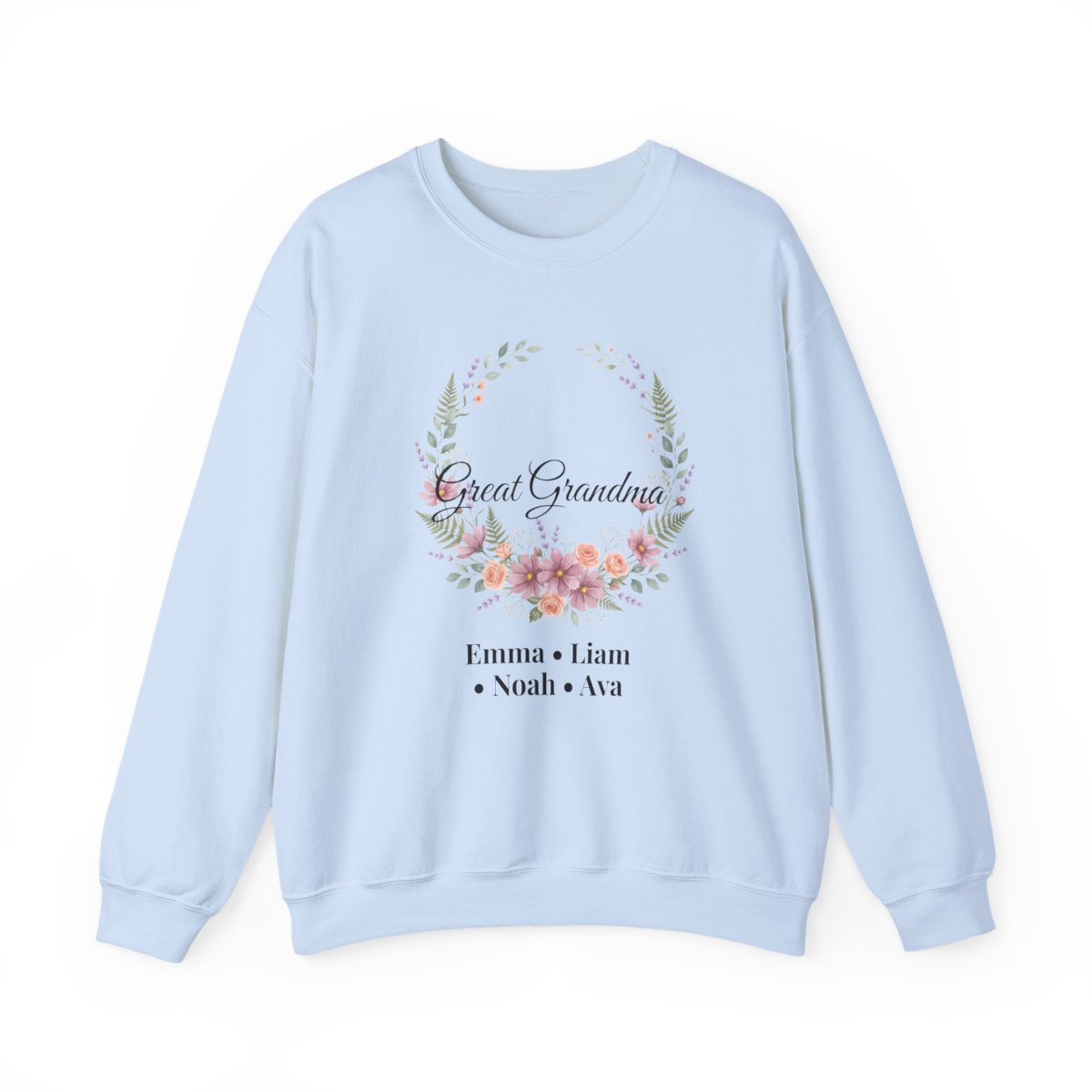 Great Grandma Sweatshirt with Grandkids Names, Personalized Great Grandma Gift, Wildflower Crewneck, Christmas Gift for Great Grandma - Image 4