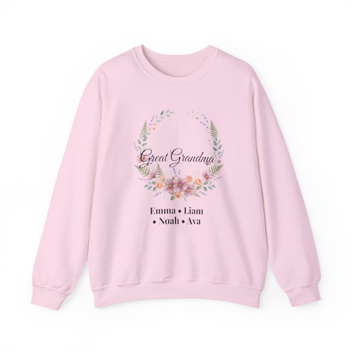 Great Grandma Sweatshirt with Grandkids Names, Personalized Great Grandma Gift, Wildflower Crewneck, Christmas Gift for Great Grandma - Image 5
