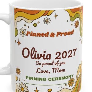 Personalized Nurse Pinning Ceremony Mug, Retro 70s Nursing Graduate Gift, photo 5 of 5